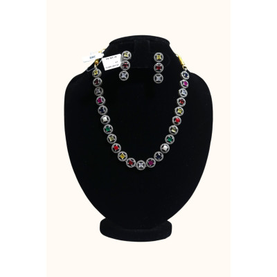 Vivarna Silver Necklace & Earrings Set Vivarna Silver Necklace & Earrings Set