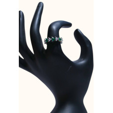 92.5 Sterling Silver Ring with Stone Accents 92.5 Sterling Silver Ring with Stone Accents