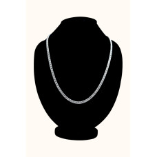 Elegant 24-Inch Sterling Silver Curb Chain Necklace
