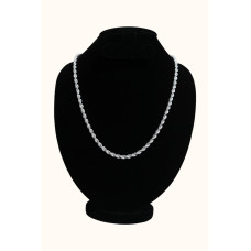 Elegant 24-Inch Sterling Silver Rope Chain Necklace Elegant 24-Inch Sterling Silver Rope Chain Necklace