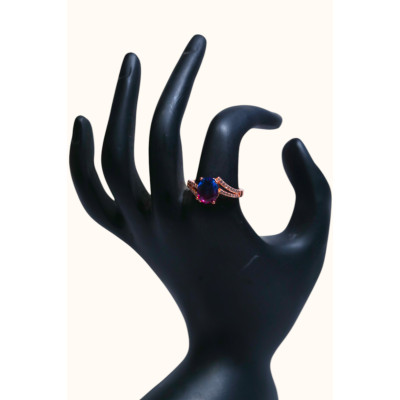 92.5 Sterling Silver Ring with Gemstone Accents