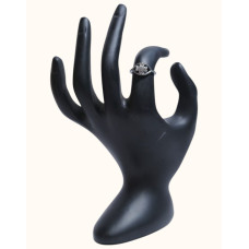  92.5 Sterling Silver Ring with Floral Cluster and CZ Accents