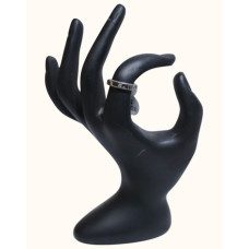 92.5 Sterling Silver Band Ring with Pave CZ Accents