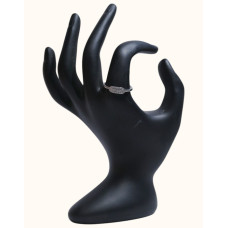 92.5 Sterling Silver Oval Pave CZ Ring 92.5 Sterling Silver Oval Pave CZ Ring