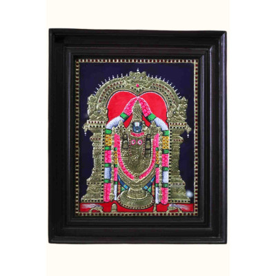Framed Tanjore Painting of Lord Venkateswara (Balaji) Framed Tanjore Painting of Lord Venkateswara (Balaji)