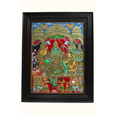 Framed Tanjore Painting of Sri Rama Pattabhishekam Framed Tanjore Painting of Sri Rama Pattabhishekam
