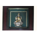 Framed Silver and Gold-Toned Idol of Goddess Lakshmi