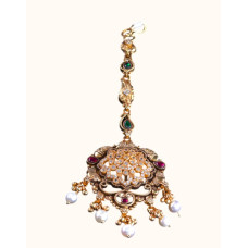 92.5 Sterling Silver Gold-Polished Maang Tikka 92.5 Sterling Silver Gold-Polished Maang Tikka