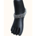 92.5 Silver Grand Traditional Anklet with Multicolour Stones 92.5 Silver Grand Traditional Anklet with Multicolour Stones