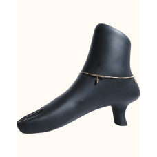 Delicate Rose Gold Chain Anklet with Dangling Charms Delicate Rose Gold Chain Anklet with Dangling Charms