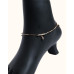 Delicate Rose Gold Chain Anklet with Dangling Charms Delicate Rose Gold Chain Anklet with Dangling Charms
