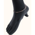 Delicate Rose Gold Chain Anklet with Sparkling Accents Delicate Rose Gold Chain Anklet with Sparkling Accents