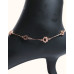 Elegant Rose Gold Floral Charm Anklet Elegant Rose Gold Floral Charm Anklet