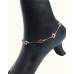 Elegant Rose Gold Floral Charm Anklet Elegant Rose Gold Floral Charm Anklet