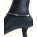 Elegant Rhodium Infinity Charm Anklet with Sparkling Accents Elegant Rhodium Infinity Charm Anklet with Sparkling Accents