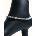 Stylish Silver Anklet with Multicolor Beaded Accents Stylish Silver Anklet with Multicolor Beaded Accents