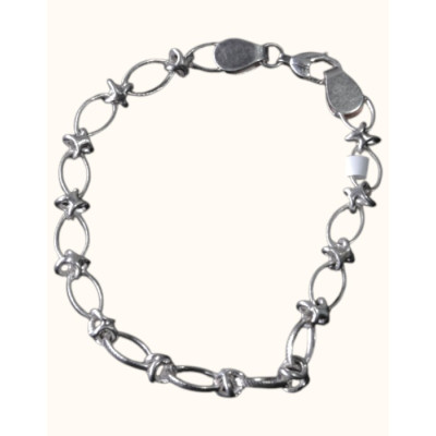 92.5 Sterling Silver Twist Link Bracelet