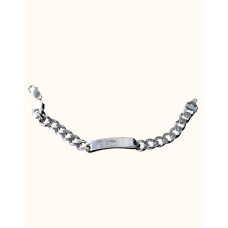 92.5 Sterling Silver Curb Chain ID Bracelet 92.5 Sterling Silver Curb Chain ID Bracelet