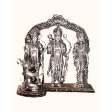 Divine 92.5 Sterling Silver Ram Darbar Idol Under Ornate Arch Divine 92.5 Sterling Silver Ram Darbar Idol Under Ornate Arch