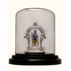92.5 Sterling Silver Lord Murugan Idol Under Arched Frame – Dome Display 92.5 Sterling Silver Lord Murugan Idol Under Arched Frame – Dome Display