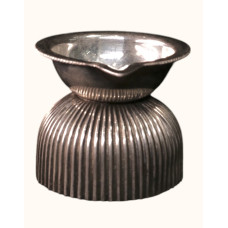 Elegant 92.5 Sterling Silver Handcrafted Diya with Fluted Base Elegant 92.5 Sterling Silver Handcrafted Diya with Fluted Base