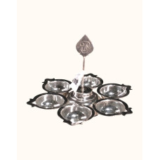 Sacred 92.5 Sterling Silver Panch Mukhi Diya (Five-Faced Lamp) Sacred 92.5 Sterling Silver Panch Mukhi Diya (Five-Faced Lamp)